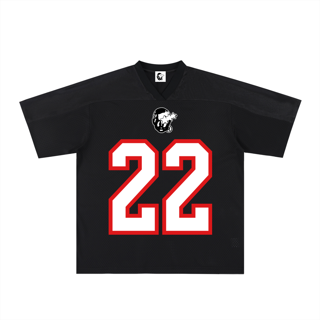 Oversized Mesh V-Neck Soccer Jersey