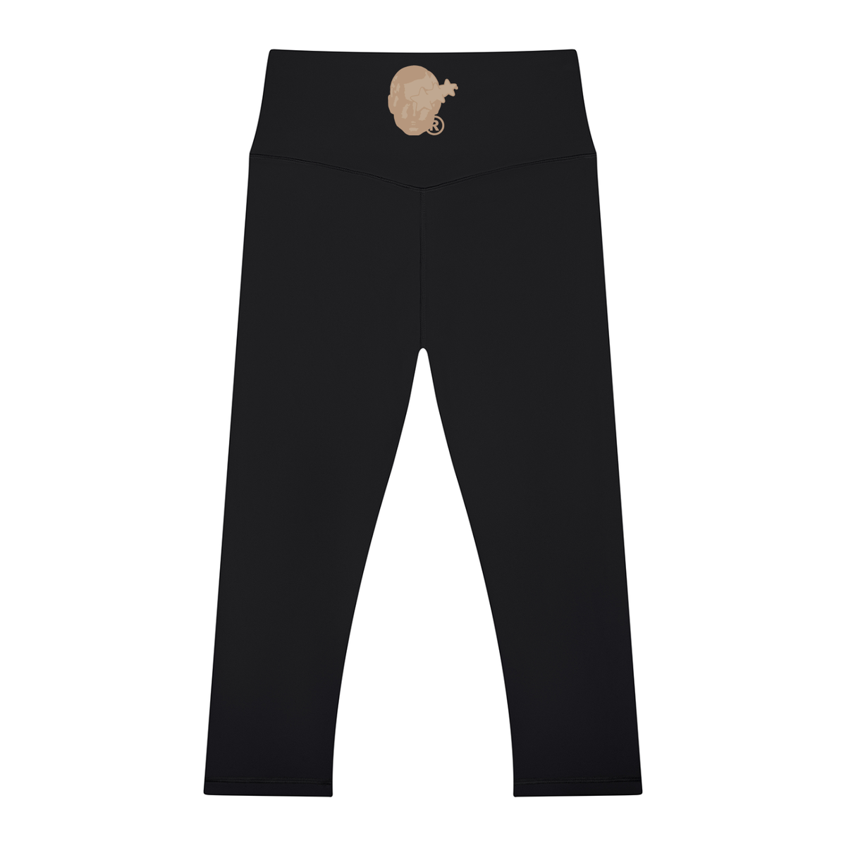 Logo High Waisted Yoga Capri Leggings