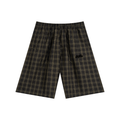 Unisex Plaid Wide Leg Shorts