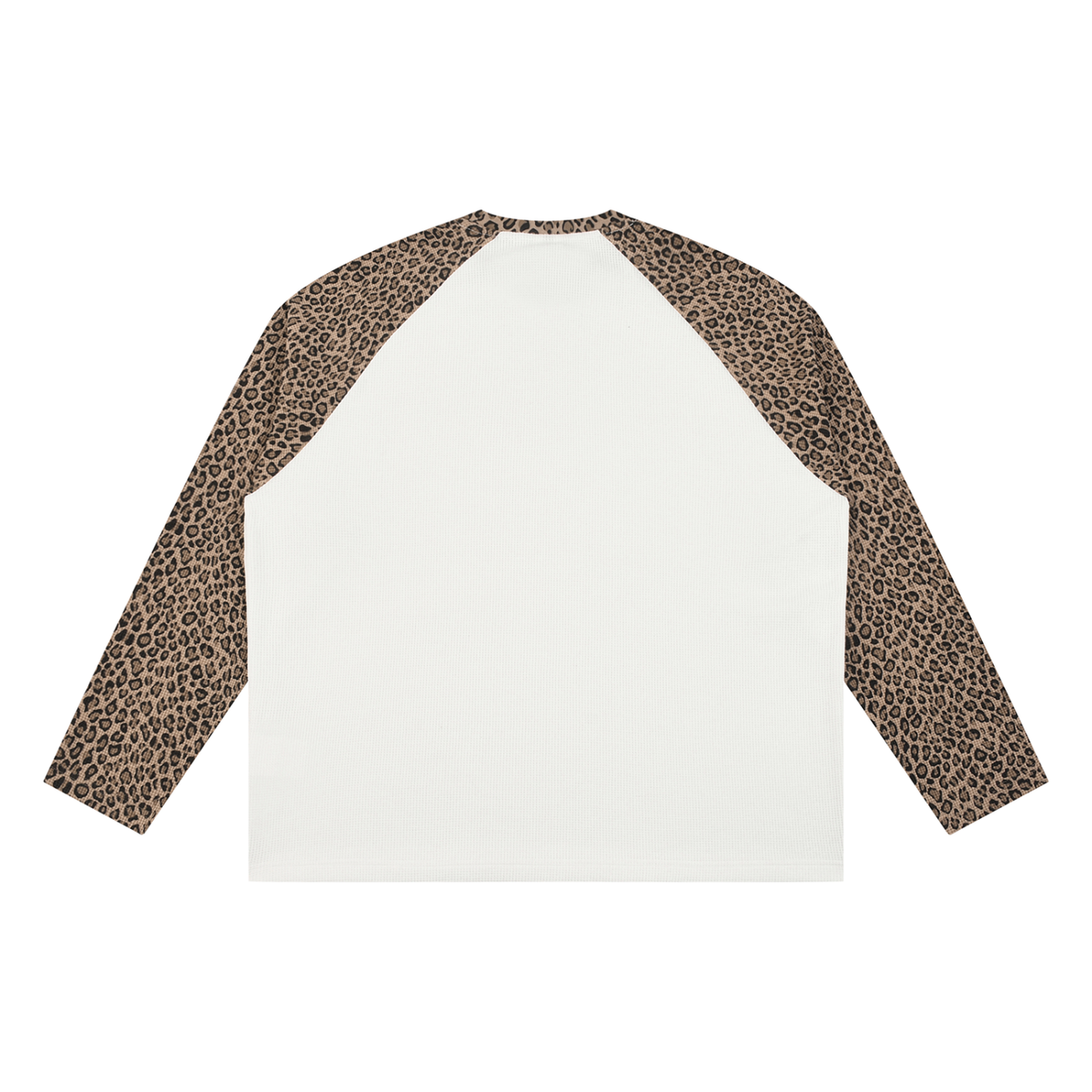 Unisex Leopard Panel Raglan Sleeve T-Shirt
