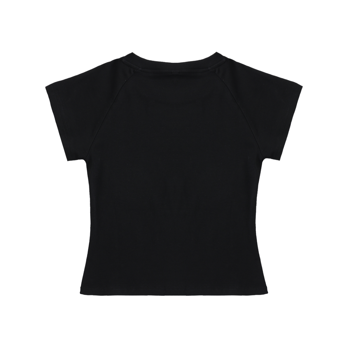 Solid Color Raglan Sleeve Crop Top