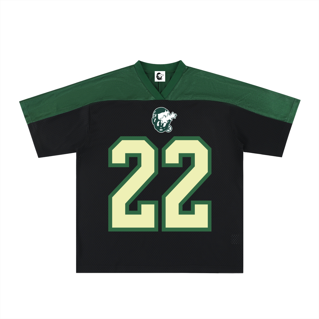 Oversized Mesh V-Neck Soccer Jersey