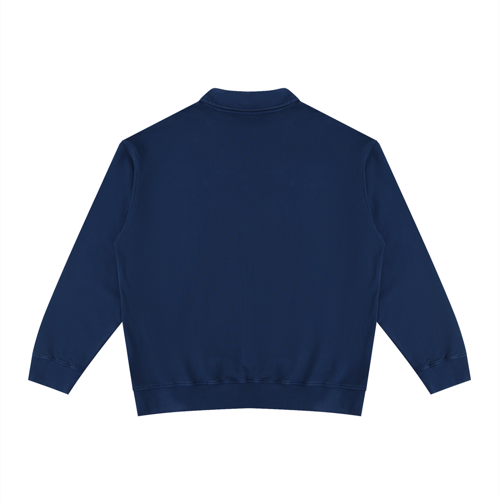 Unisex Vintage Wash Collared Sweatshirt