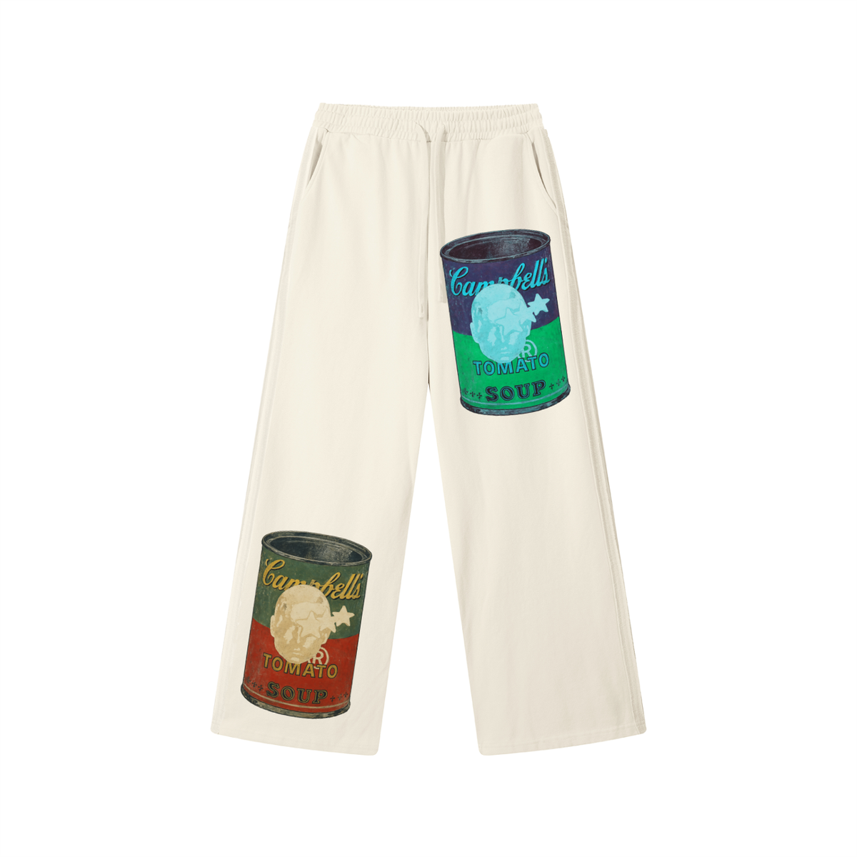 Contrast Tape Straight-Leg Sweatpants