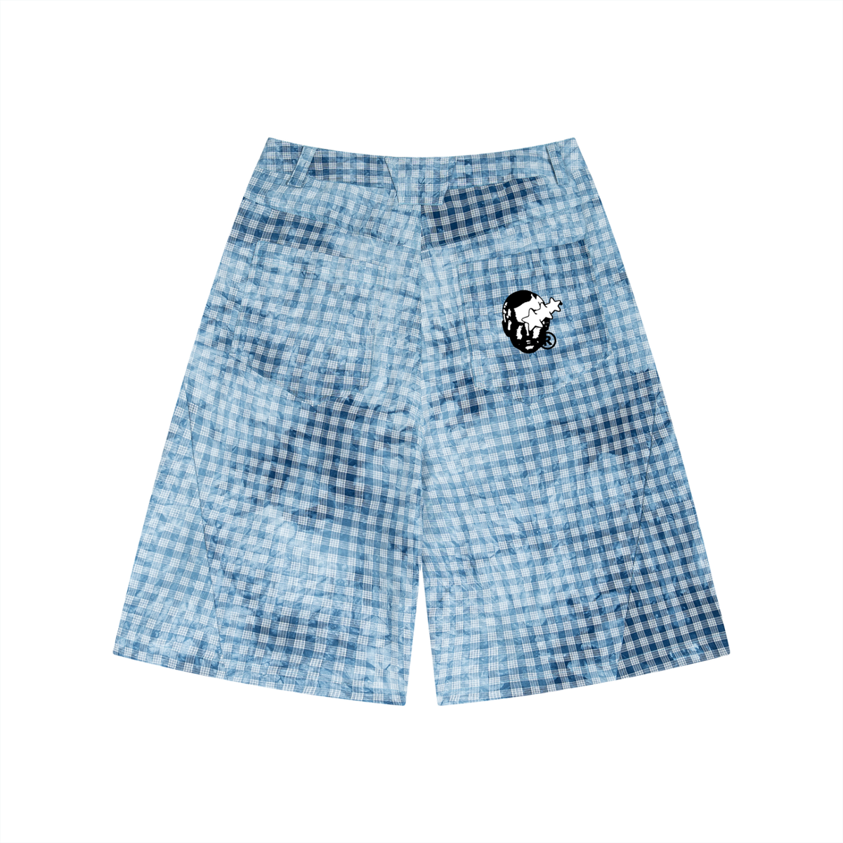 Logo Vintage Wash Plaid Shorts