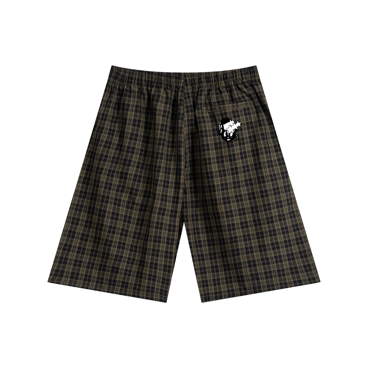 Unisex Plaid Wide Leg Shorts