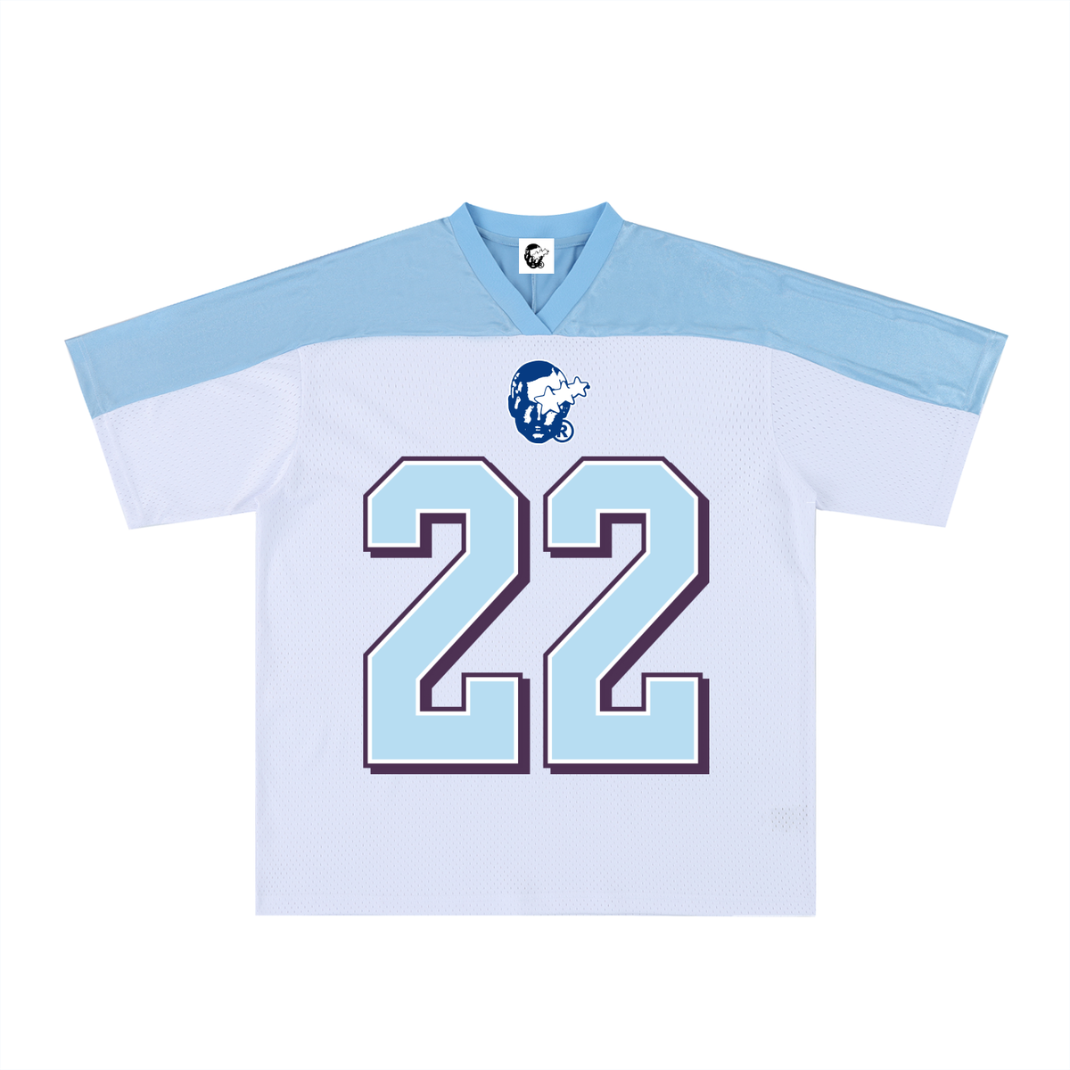 Oversized Mesh V-Neck Soccer Jersey