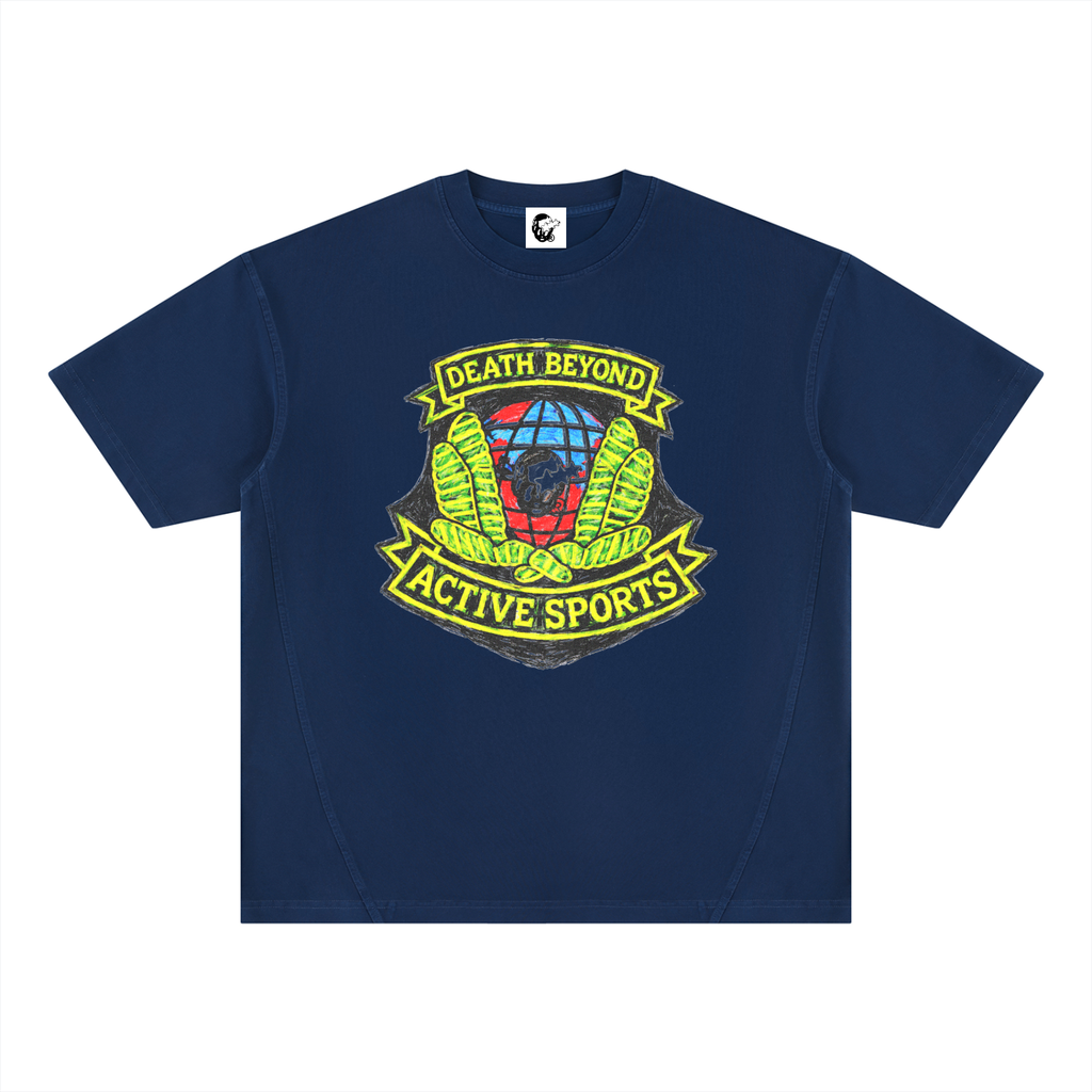 Unisex Vintage Wash Paneling T-Shirt