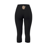 Logo High Waisted Yoga Capri Leggings