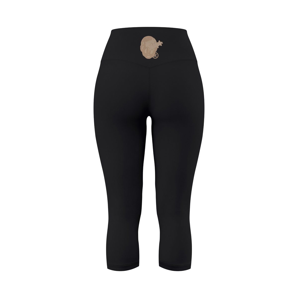 Logo High Waisted Yoga Capri Leggings